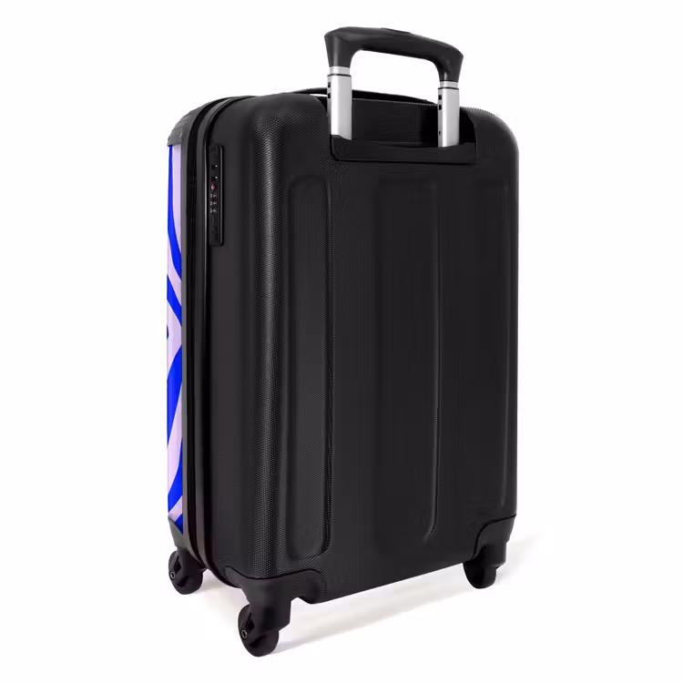 Suitcase - Zebra pattern blue and lilac — 2