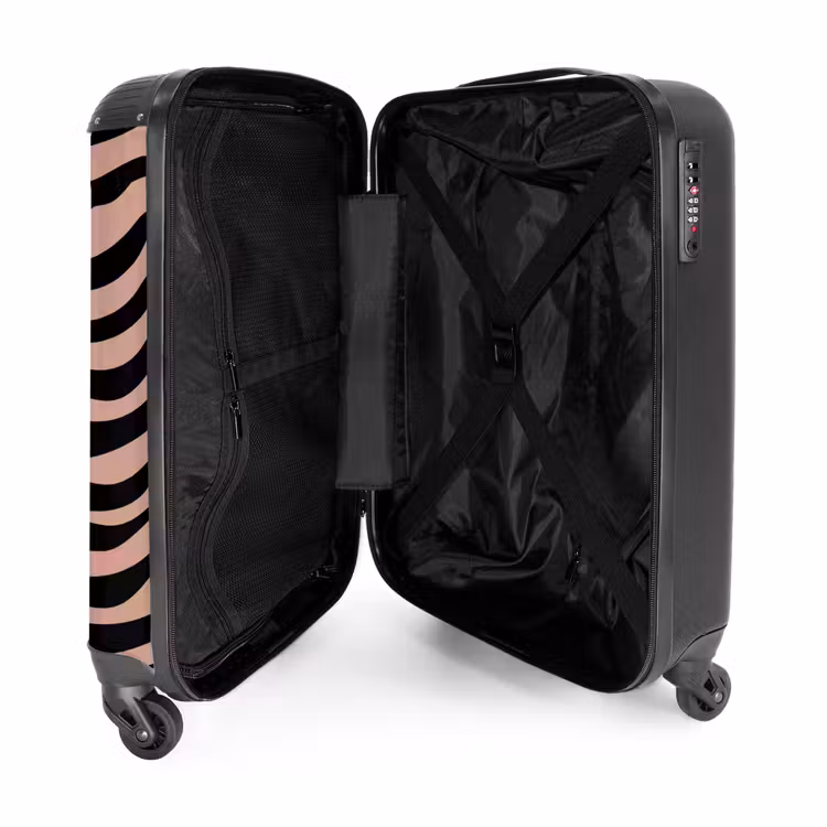 Suitcase - Zebra stripes on pink — 3