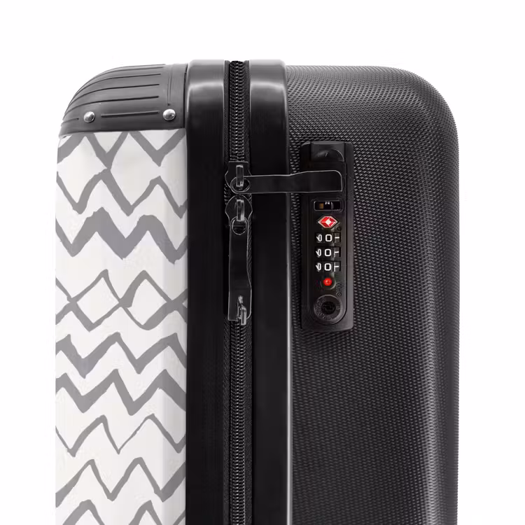 Suitcase - Zigzag brush strokes in gray — 5