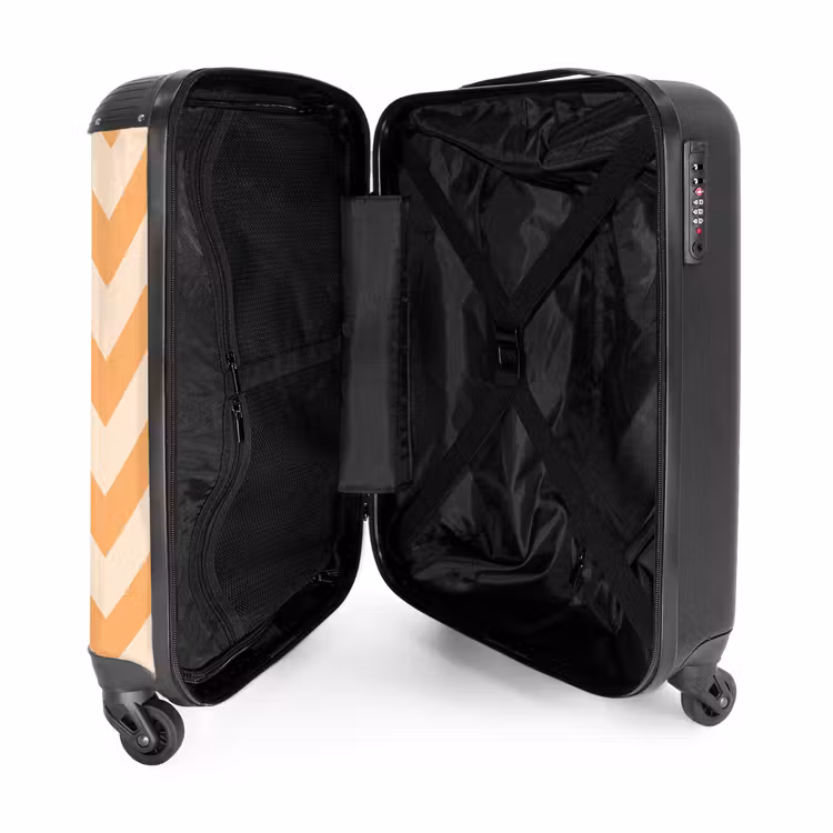 Suitcase - Zigzag pattern in orange — 3