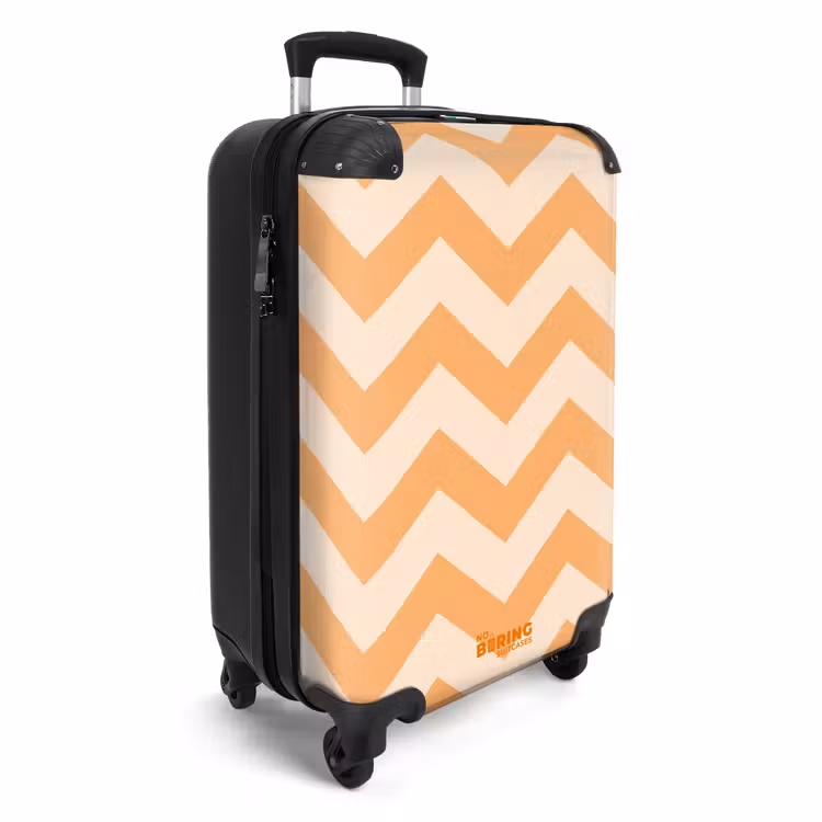 Suitcase - Zigzag pattern in orange — 4