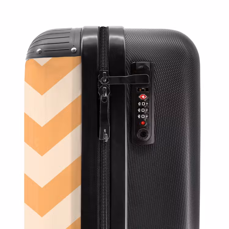 Suitcase - Zigzag pattern in orange — 5