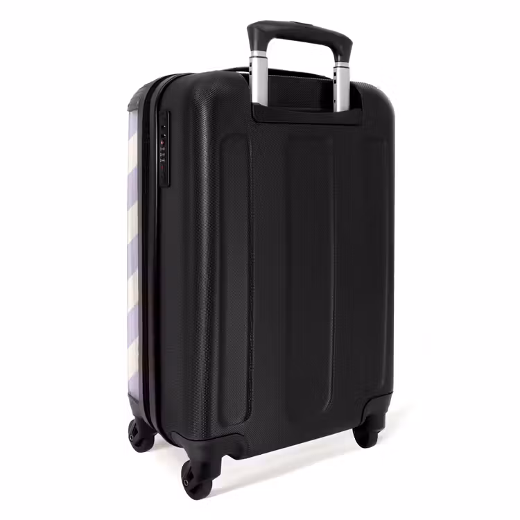 Suitcase - Zigzag pattern in purple and white — 2