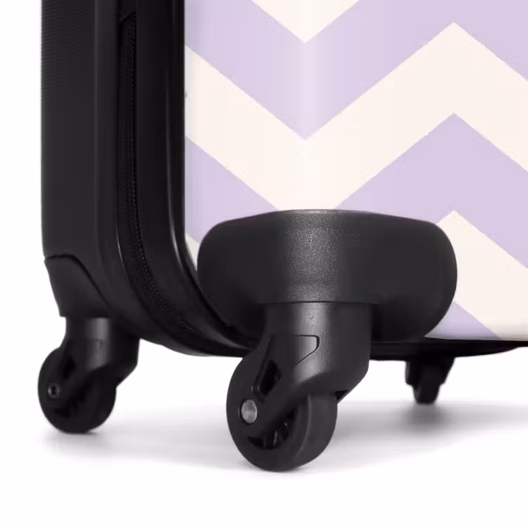 Suitcase - Zigzag pattern in purple and white — 6