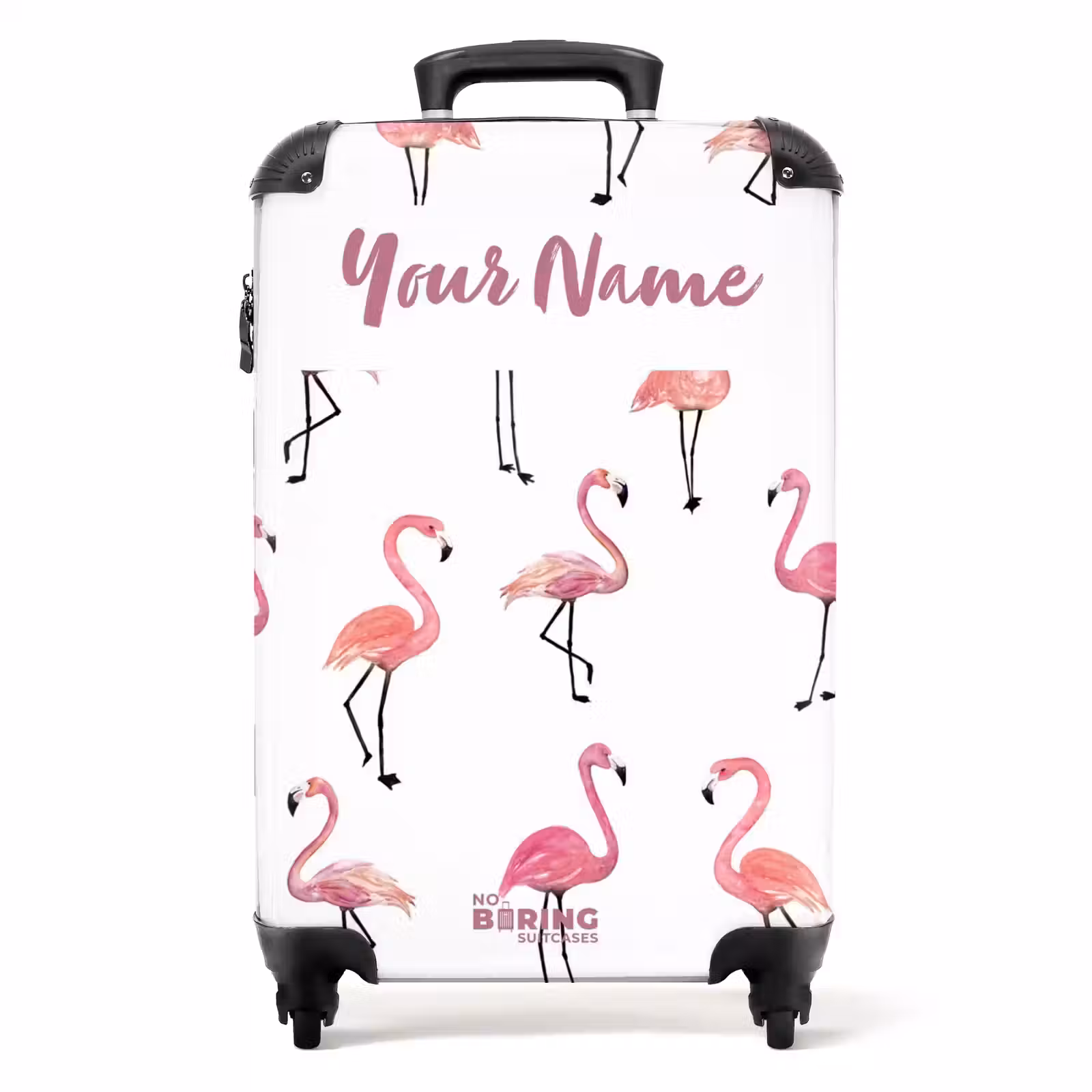 Suitcase with name - Flamingo party — 1