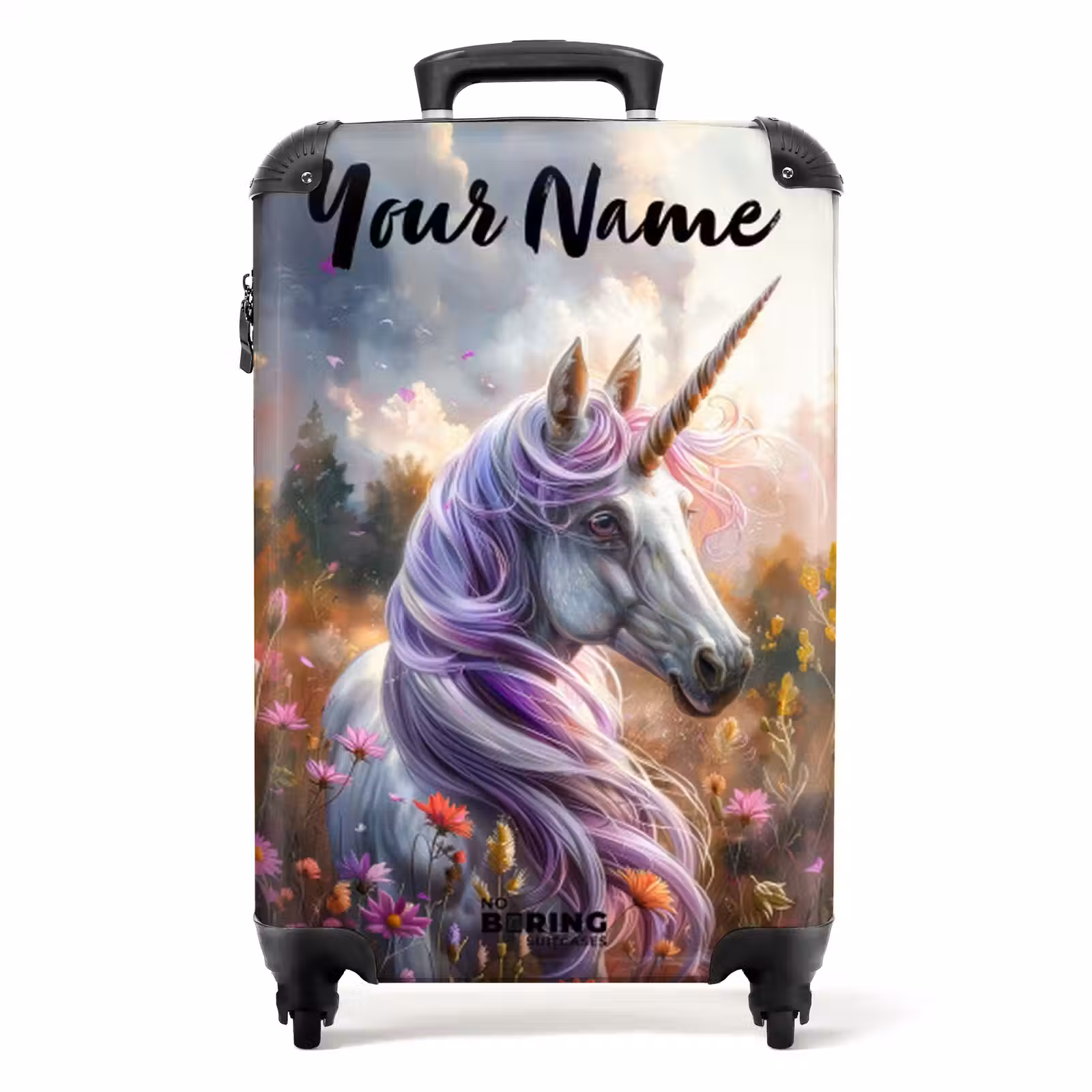 Suitcase with name - Lavender spring horn — 1