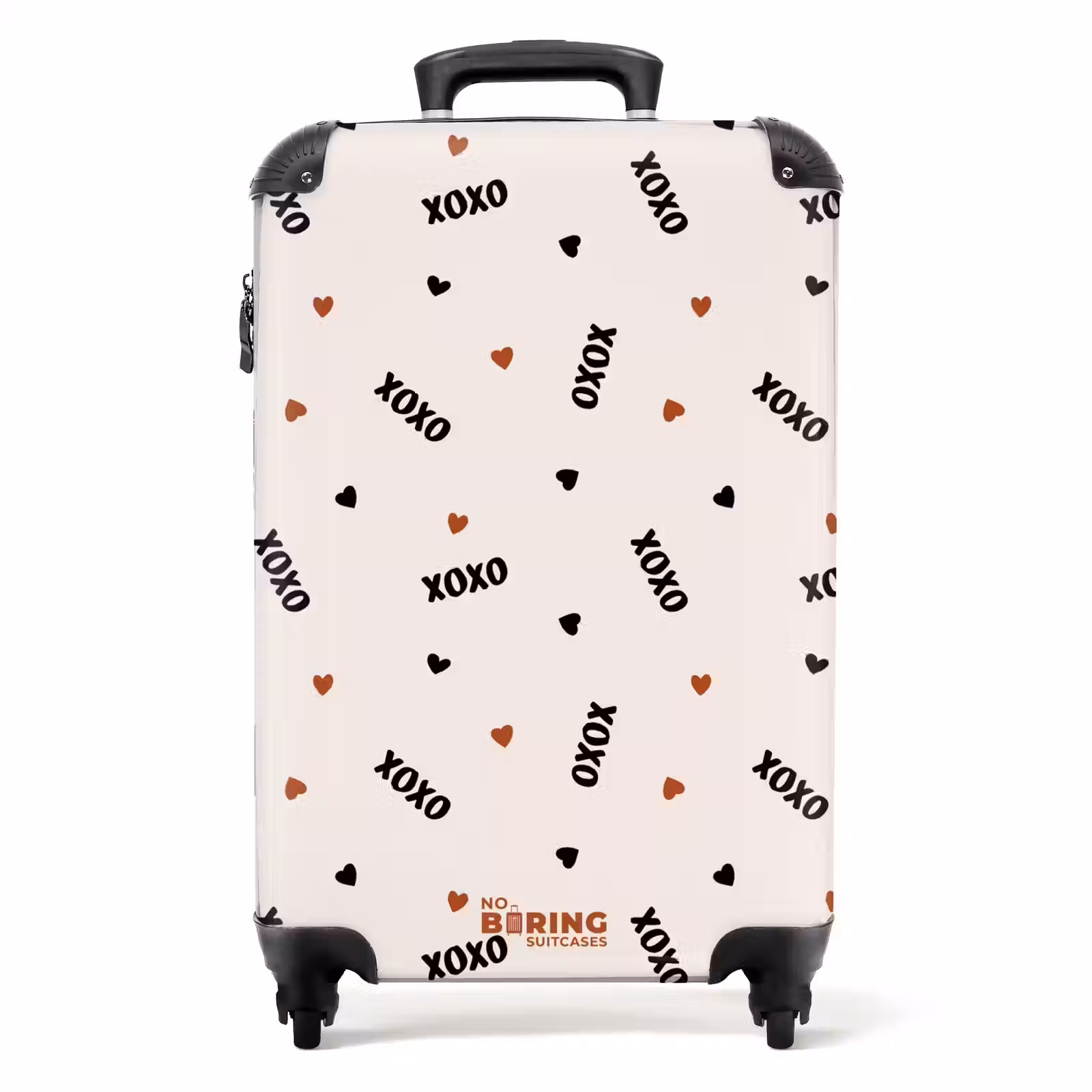 Suitcase - XOXO on beige — 1