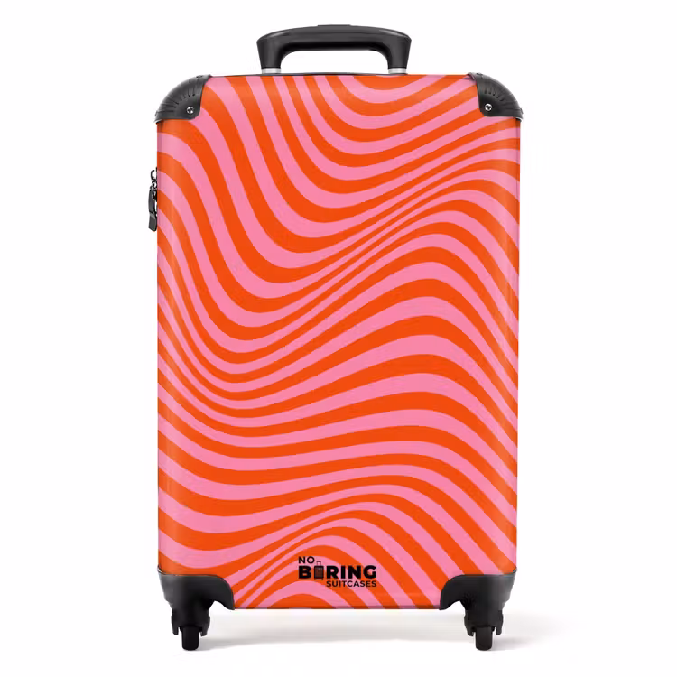 Suitcase - Waves - Red/Pink — 1