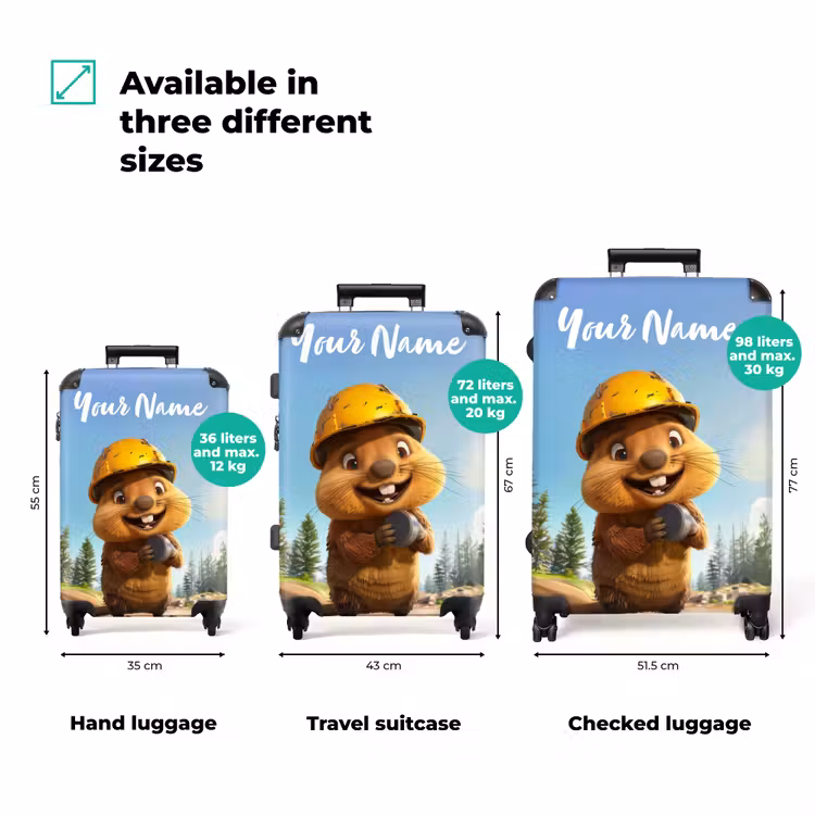 Suitcase with name - Billy Construction Helmet — 3
