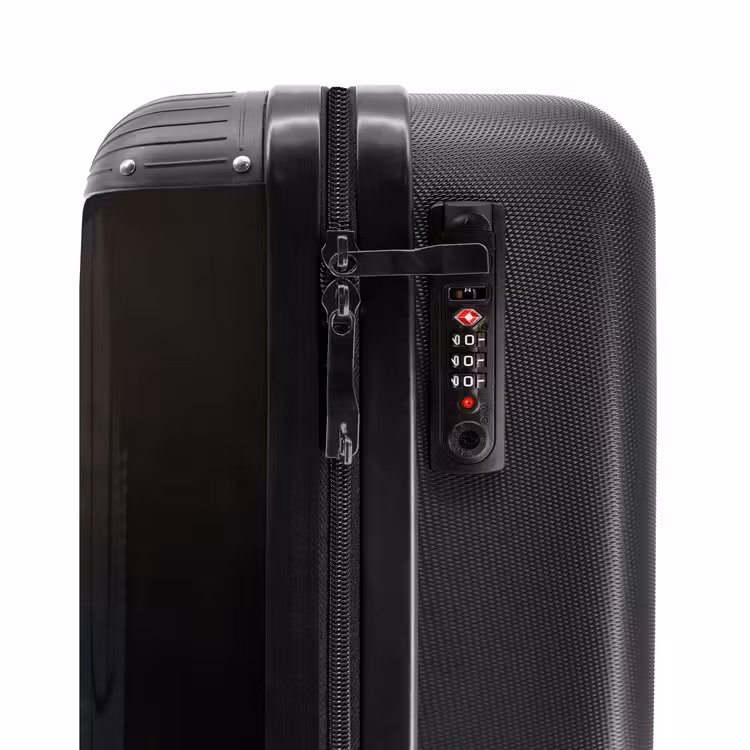 Suitcase with name - Black horse with white blaze and colorful flowers — 6