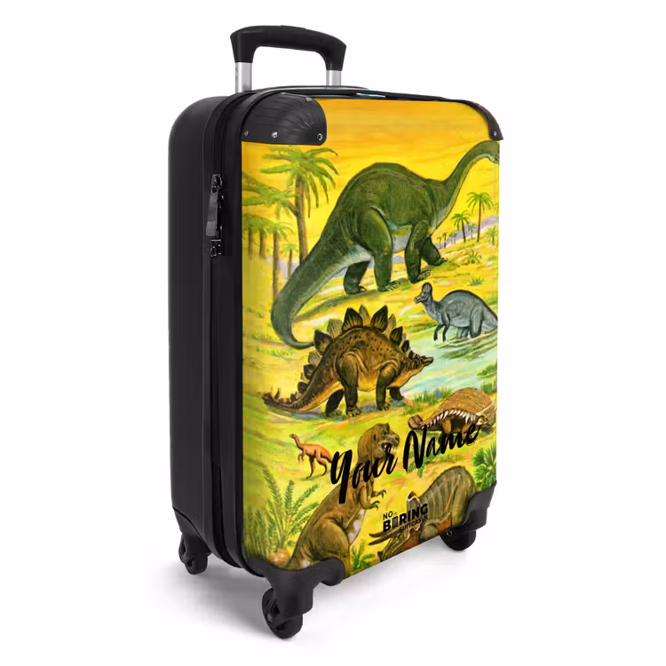 Suitcase with name - Dinosaur in Dinosaurland — 2