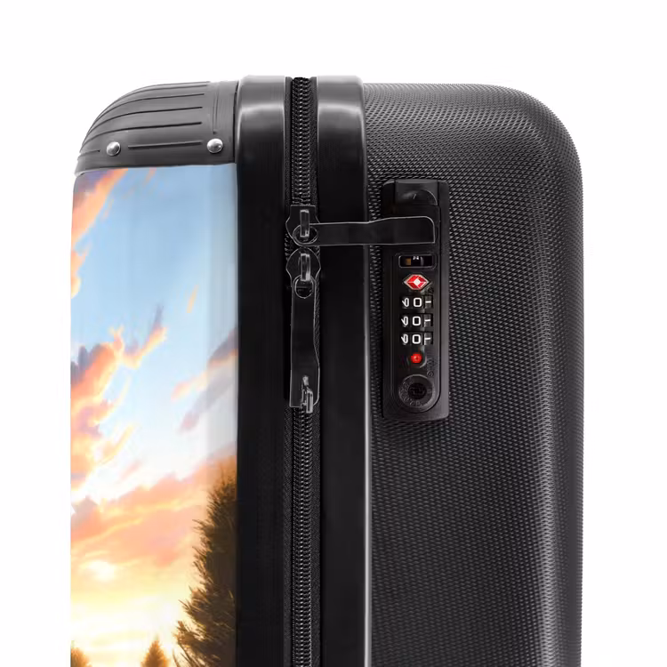 Suitcase with name - Galloping Unicorn in Autumn World — 6
