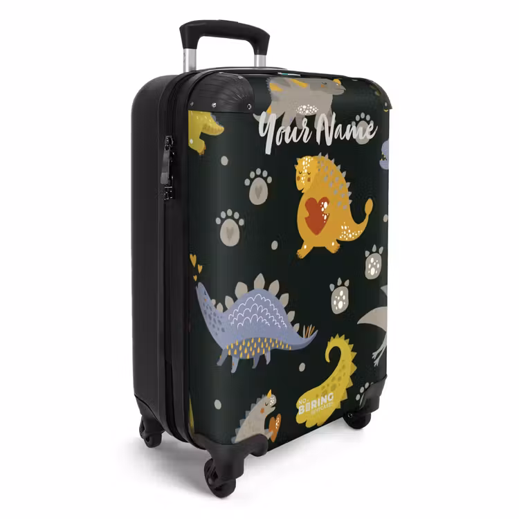 Suitcase with name - Loving dinosaur — 2