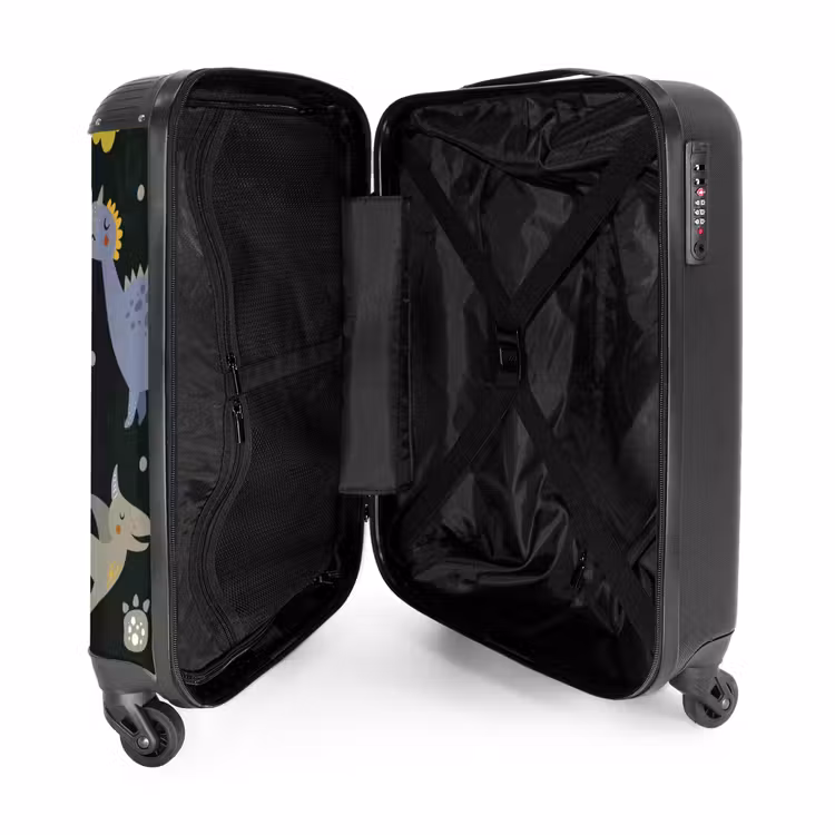 Suitcase with name - Loving dinosaur — 5