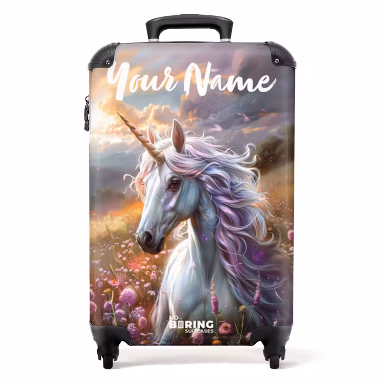 Suitcase with name - Pastel pearl horn — 1