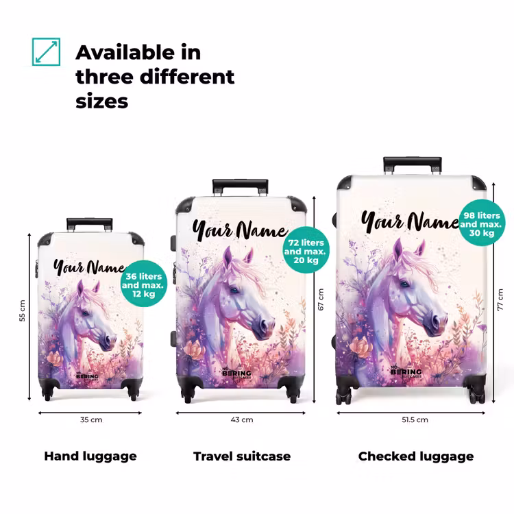 Suitcase with name - Pearl-like Pony — 3