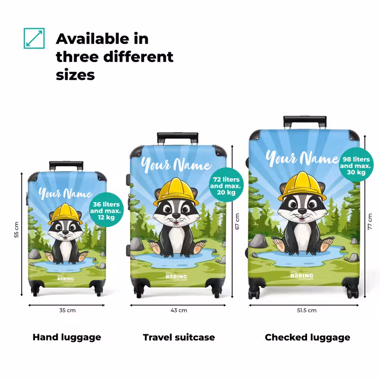 Suitcase with name - Wally work bear — 3