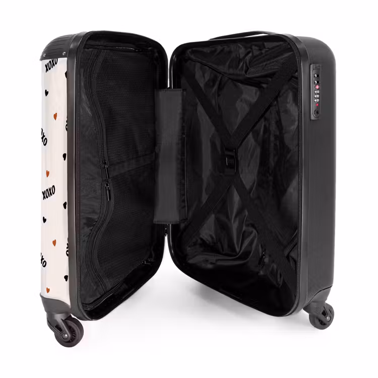 Suitcase - XOXO on beige — 3