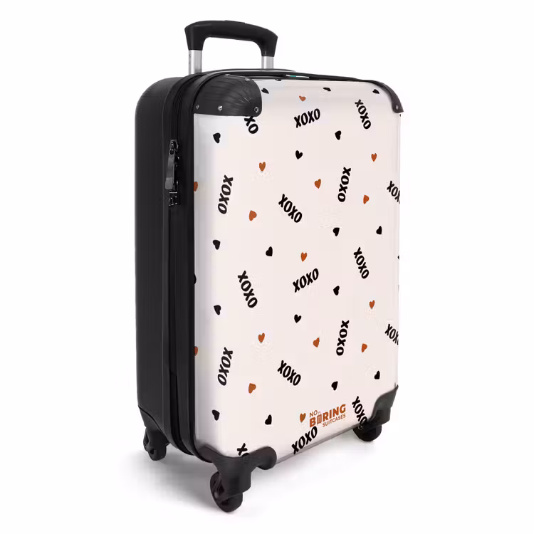Suitcase - XOXO on beige — 4