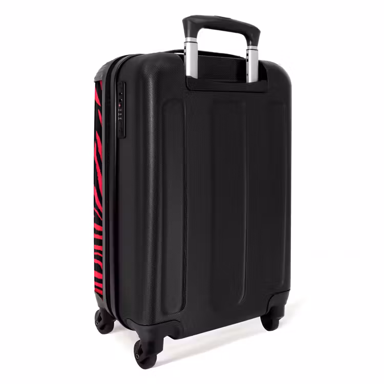 Suitcase - Zebra stripes in black on bright pink background — 2