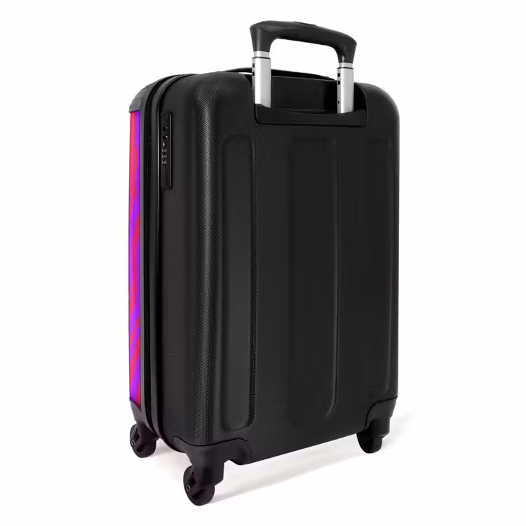 Suitcase - Zebra stripes in red and purple with modern flair — 2