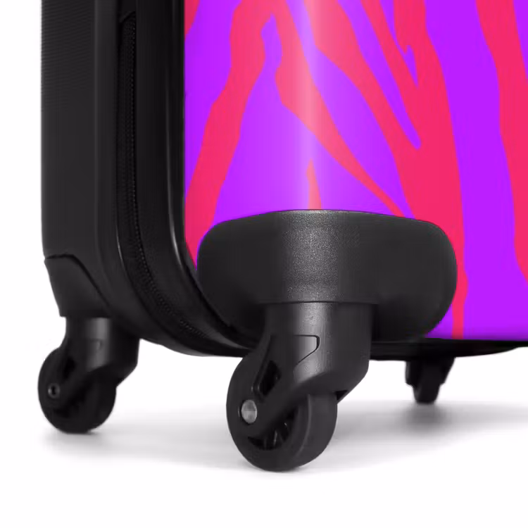 Suitcase - Zebra stripes in red and purple with modern flair — 6
