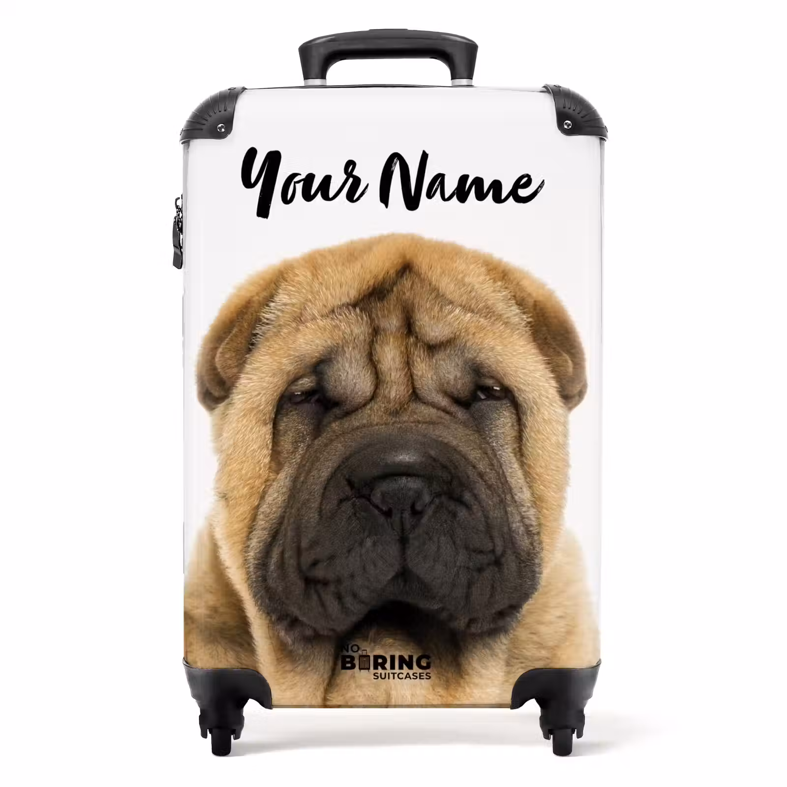Suitcase with name - Dog with Angry Head — 1