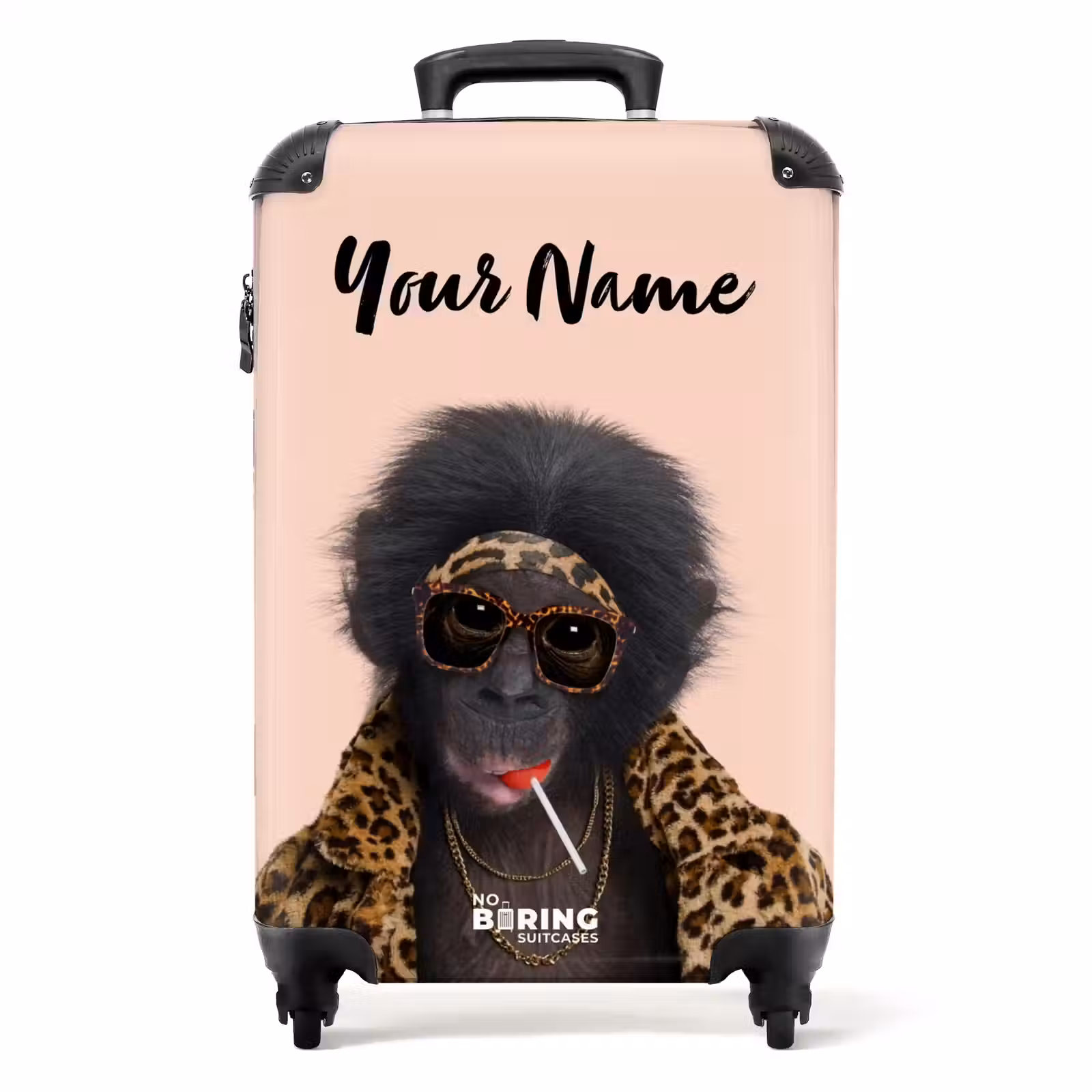 Suitcase with name - Monkey with Loly — 1