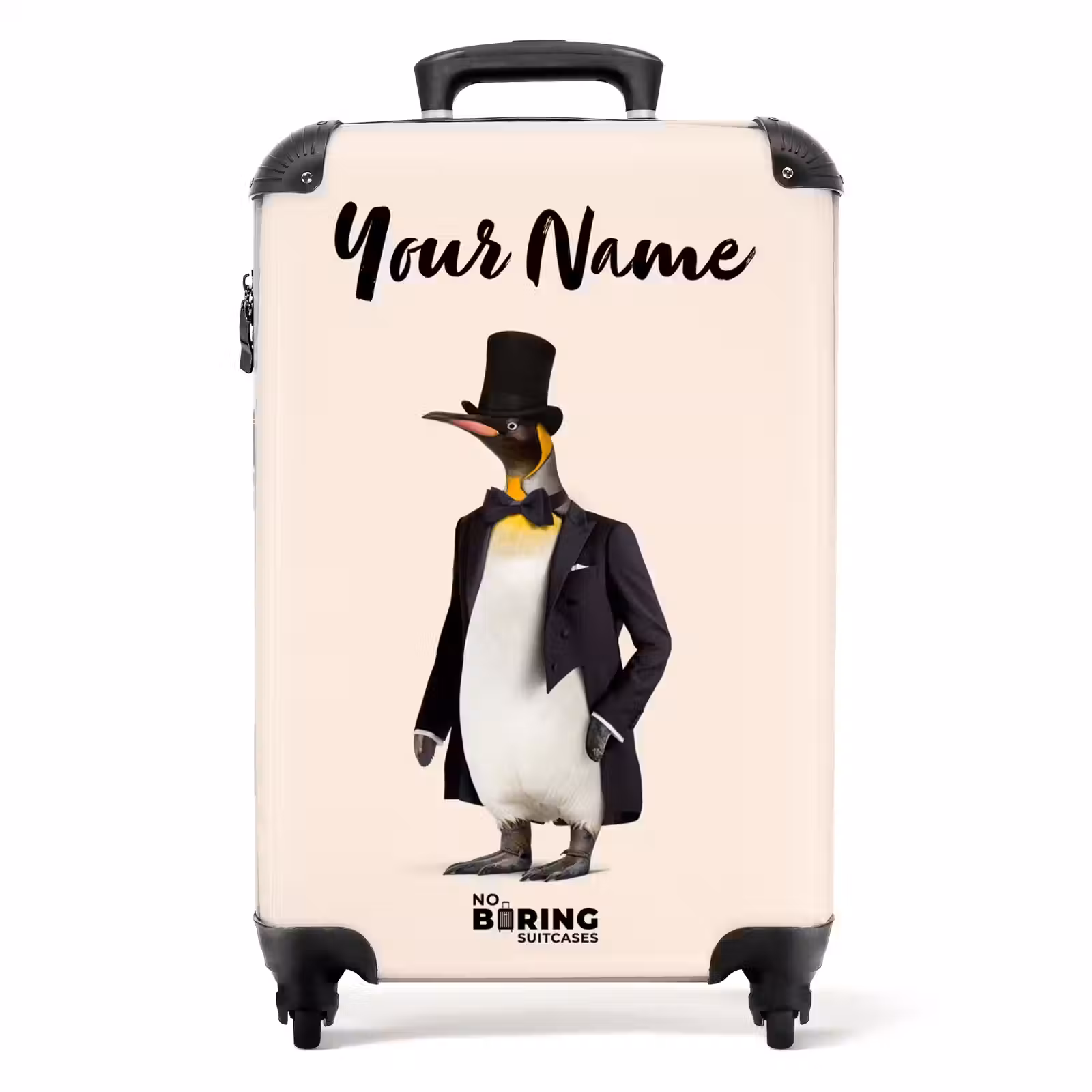 Suitcase with name - Penguin in Suit — 1