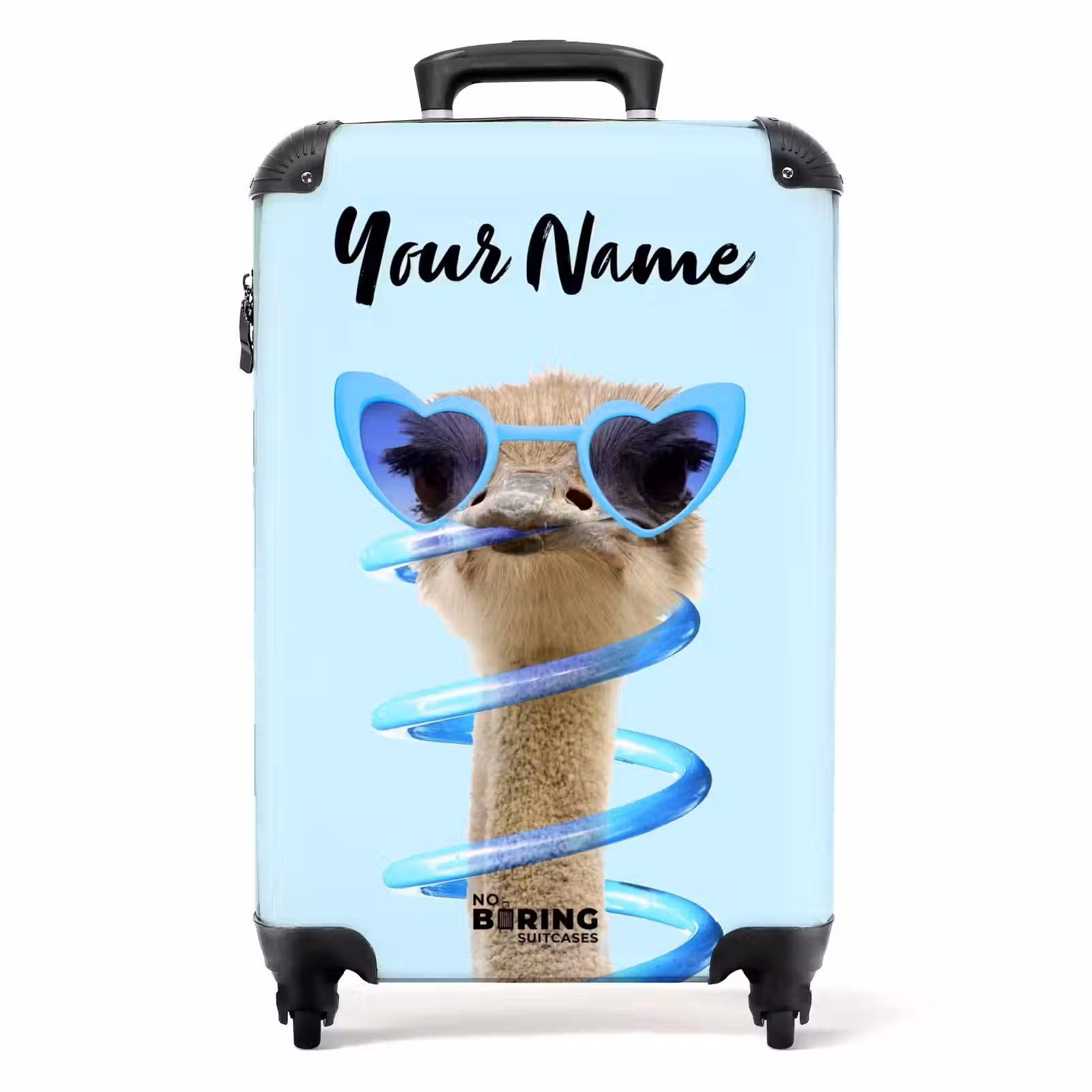 Suitcase with name - Sierk Ostrich Blue — 1