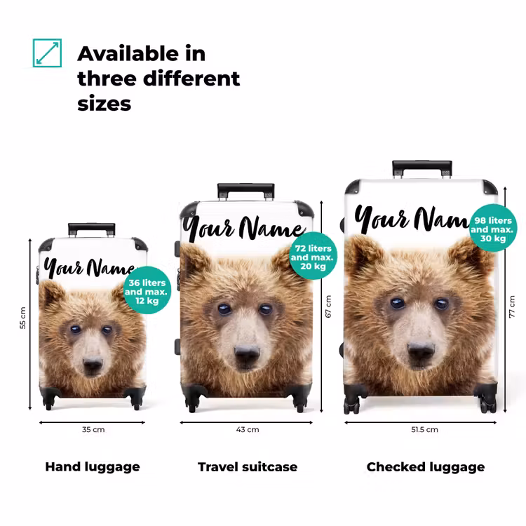 Suitcase with name - Bennie Bear — 3