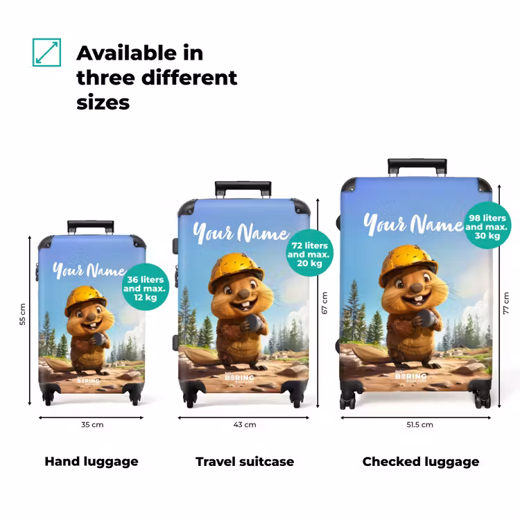 Suitcase with name - Billy Construction Helmet — 3