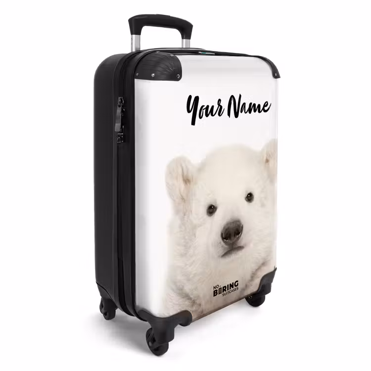Suitcase with name - Cute Polar Bear — 2