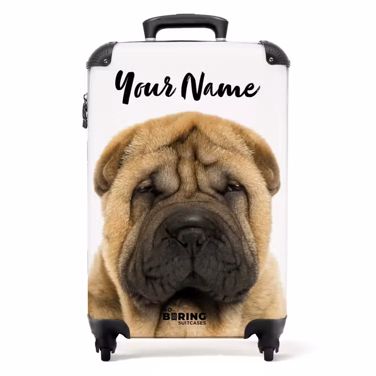 Suitcase with name - Dog with Angry Head — 1