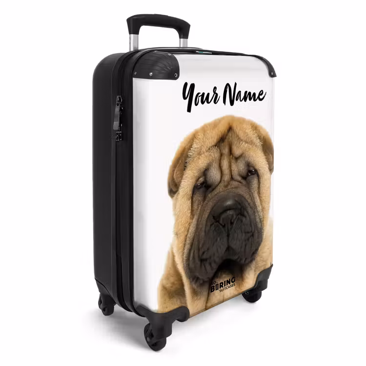 Suitcase with name - Dog with Angry Head — 2