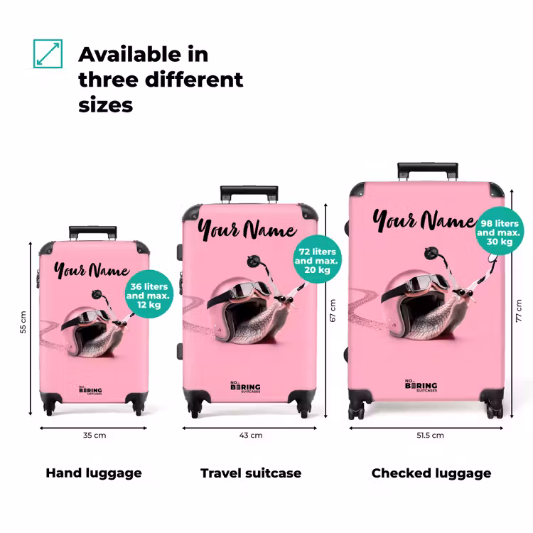 Suitcase with name - Escar-Go - Pink — 3