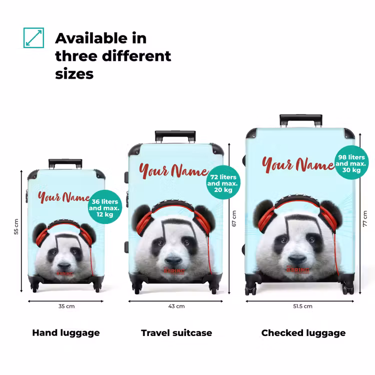 Suitcase with name - Kees the Panda — 3