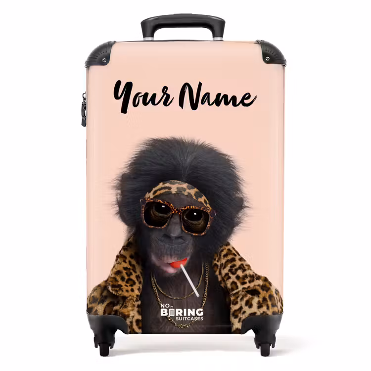 Suitcase with name - Monkey with Loly — 1