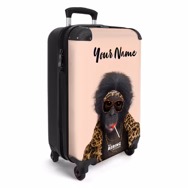 Suitcase with name - Monkey with Loly — 2