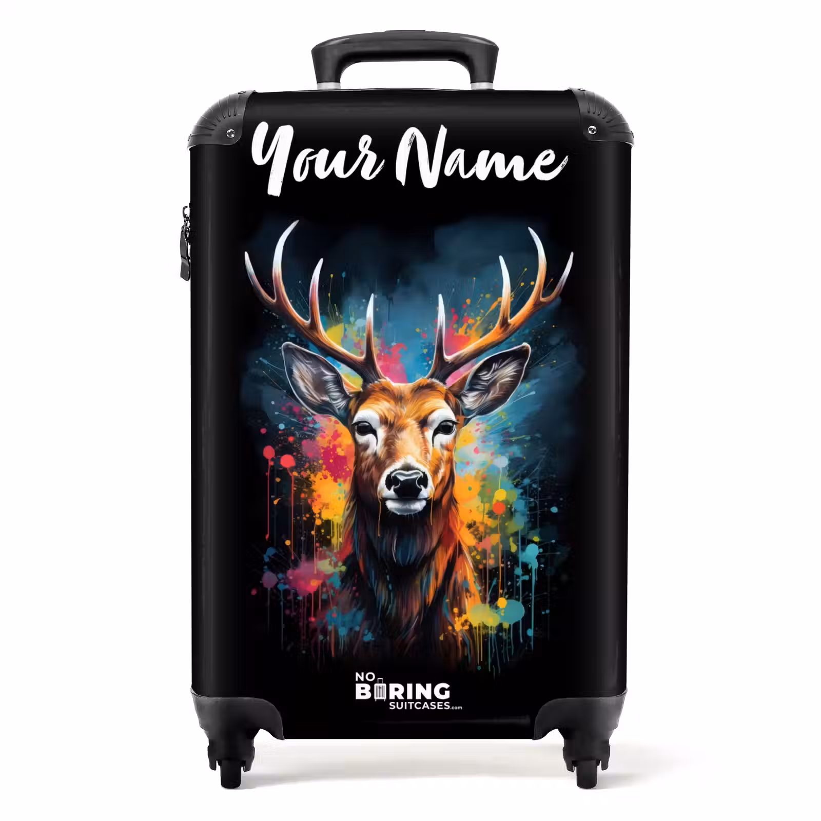 Suitcase with name - Deer with Antlers Between Graffiti Spray — 1