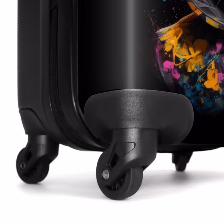 Suitcase with name - Cat with Colorful Vest and Orange Glasses — 7