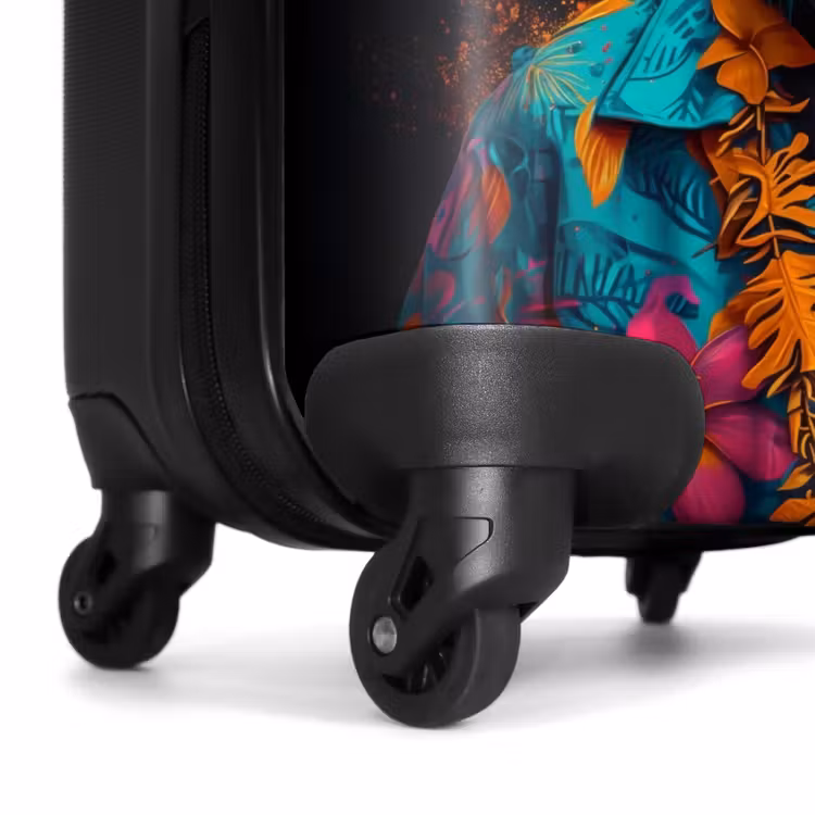 Suitcase with name - Chimpanzee with Hawaii Blouse — 7