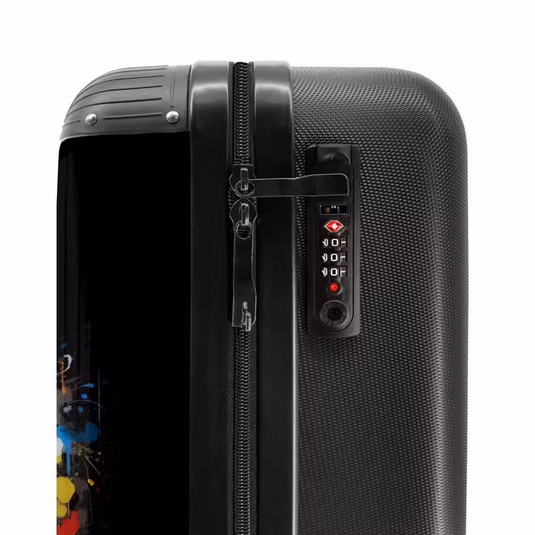 Suitcase with name - Chimpanzee with Headphones and Graffiti Spray — 6