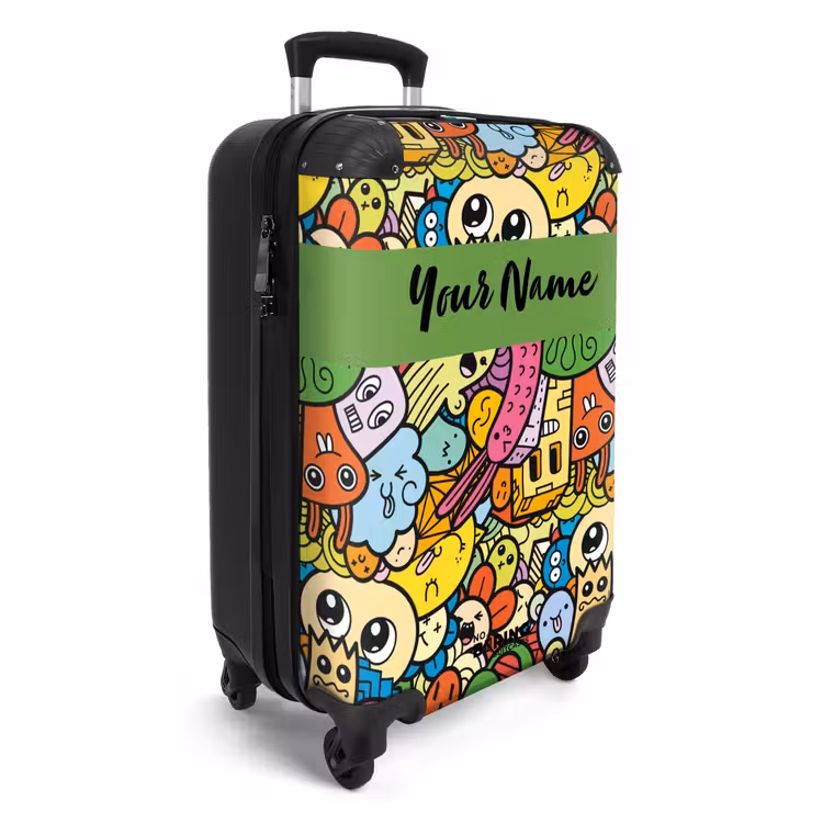 Suitcase with name - Cute Beasts in Town — 2