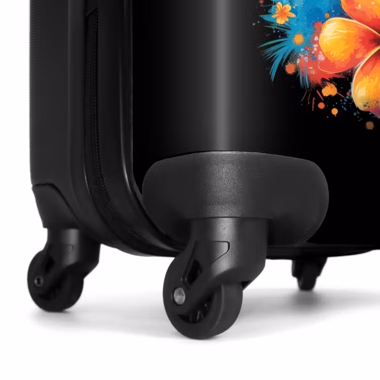 Suitcase with name - Dolphin amid Graffiti Flowers — 7