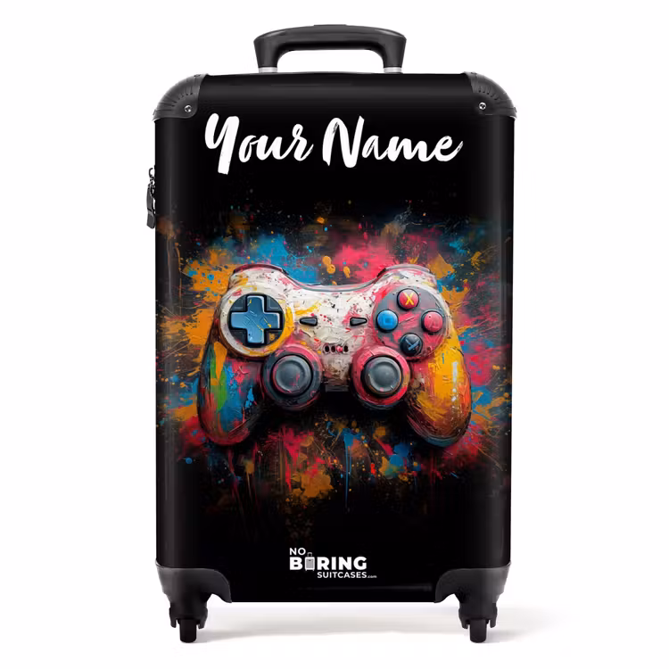 Suitcase with name - Game Controller Covered with Paint — 1
