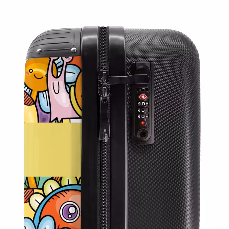 Suitcase with name - Monster with Dots — 6