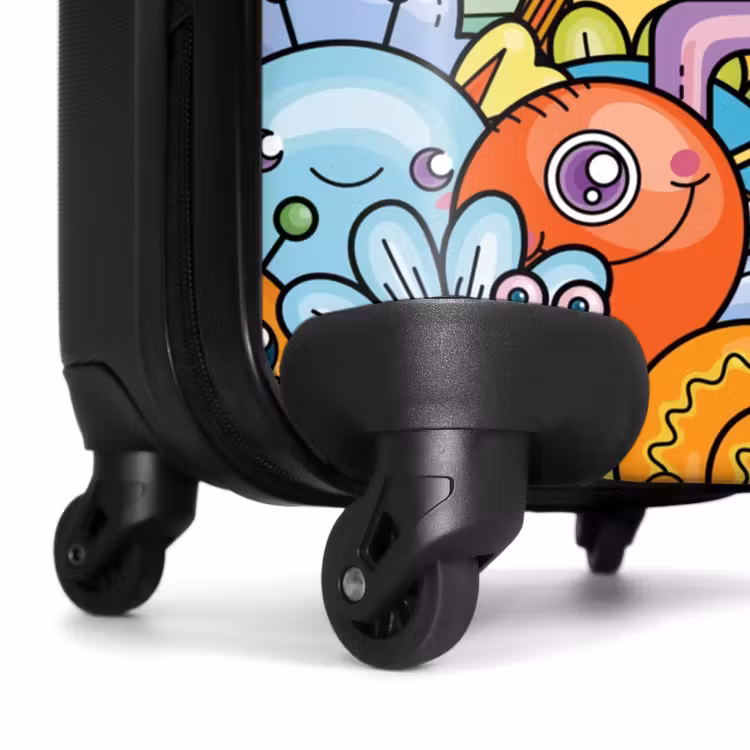 Suitcase with name - Monster with Dots — 7