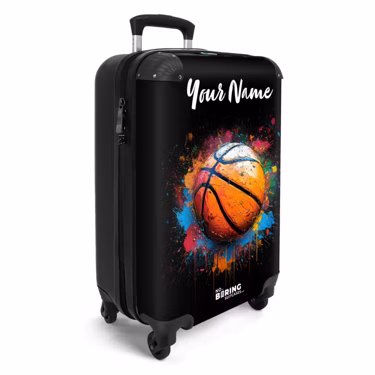 Suitcase with name - Orange Basketball to Amid Paint Splatters — 2