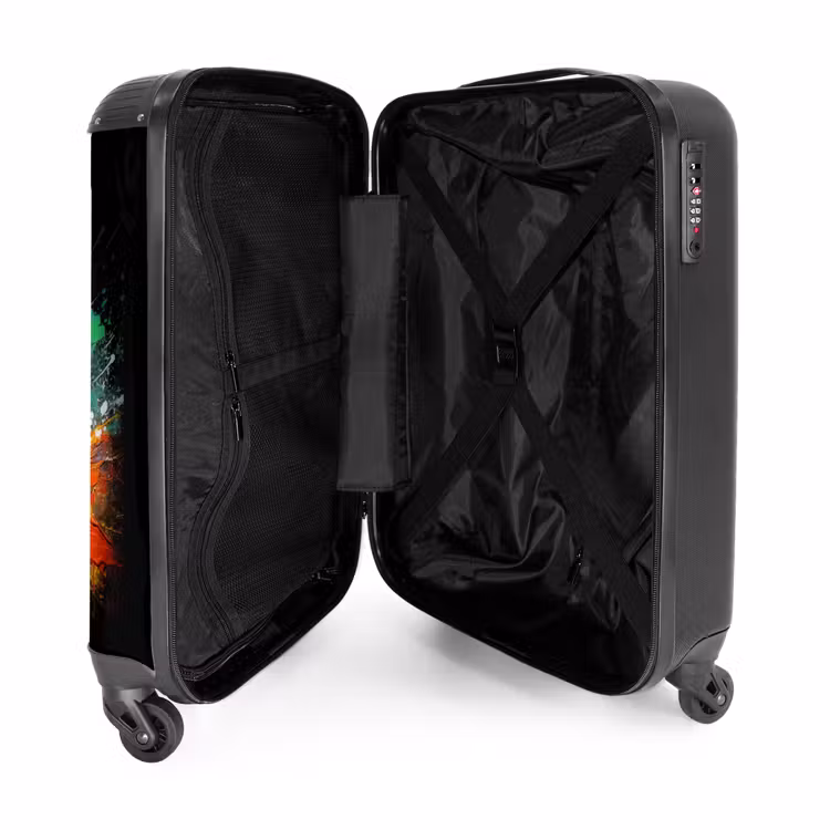 Suitcase with name - Paint blob Football — 5